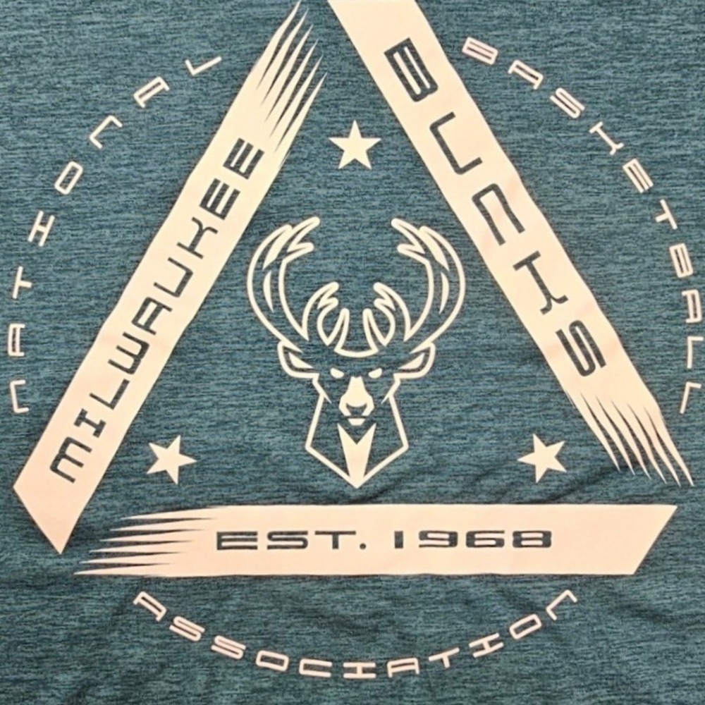 Majestic Milwaukee Bucks NBA Evolution Green Heathered Shirt Mens XL CoolBase‎ - Picture 4 of 9